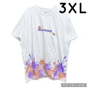 ユニクロ スプラトゥーン3 Tシャツ UT ホワイト タコ 半袖 3XL 4L UNIQLO スプラトゥーン Splatoon ティーシャツ オレンジ パープル 新品