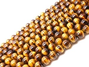 [EasternStar] 海外発送 7A タイガーアイ Tiger Eye 虎目石 虎眼石 玉サイズ16mm 1連売り 長さ約40cm