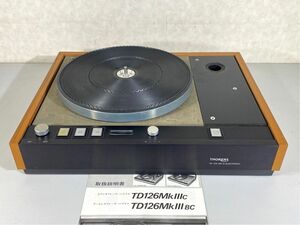 n8915-1 回転良好 THORENS トーレンス TD126 MKIII ターンテーブル TD-126 MK3 FR-64S 等 対応50/60Hz切替可能 ゴムベルト/取説付