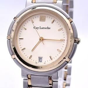 Guy Laroche ギ・ラロッシュ 193 2243 腕時計 ウォッチ クォーツ quartz デイト 金 ゴールド 銀 シルバー P1183