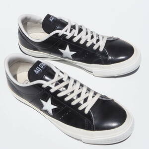 美品 !! レア US 7 1/2 / 26ｃｍ 日本製 converse ワンスター J ONE STAR 黒 レザー MADE IN JAPAN 