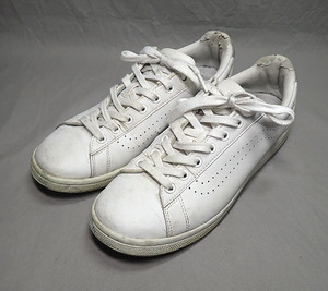 USED【VANS V2209 VOLLEY WHITE 25.5cm スニーカー】バンズ 靴 シューズ ローカット 古着