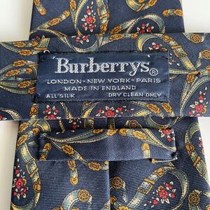 BURBERRY LONDON (バーバリーロンドン)紺ベルト花柄ネクタイ