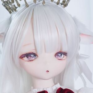 ＊小桜はうす＊　DDH-28 セミホワイト肌 ドルフィードリームカスタムヘッド おまけアイ2種付 ソフビ&パテ盛りのため難あり