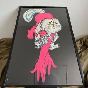 60s 70s pink pussy cat silkscreen poster 60年代 70年代 サイケデリック ポスター アメリカ製 シルクスクリーン psychedelic silkscreen