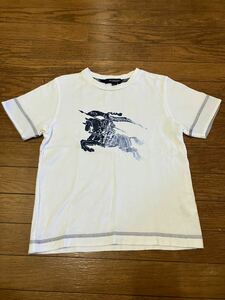 《子供服》 バーバリー/110サイズ/半袖Tシャツ/白/Burberry/馬上の騎士