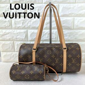 1円～ 美品 Louis Vuitton ルイヴィトン ハンドバッグ パピオン30 モノグラム ポーチ付 M51385 レディース ミニボストン バッグ BP 1014