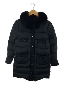 MONCLER◆NIMLOTH/ロングダウンジャケット/ファー/ポリエステル/ブラック/B20934936580 57868//