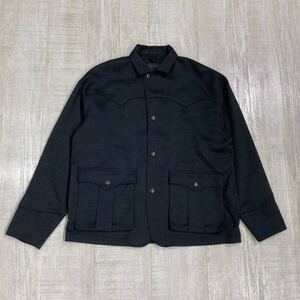 nano universe × Wrangler Western Jacket ナノユニバース ラングラー 別注 ウエスタン ポリエステル ジャケット SIZE S ブラック 系