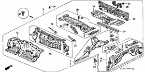 ホンダ NSX ABA-NA2 リヤーサイドアッパー メンバー L 左 MEMBER L RR SIDE UPPER Genuine HONDA 純正 JDM OEM メーカー純正品