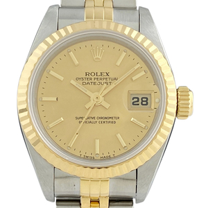 ロレックス ROLEX デイトジャスト 69173 腕時計 SS YG 自動巻き シャンパンゴールド レディース 【中古】