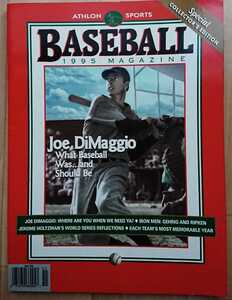 ★ATHLON SPORTS BASEBALL 1995 MAGAZINE 洋書 MLB メジャーリーグ 大リーグ JOE DIMAGGIO ジョー ディマジオ NEW YORK YANKEES ヤンキース