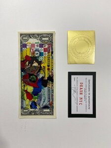 DEATH NYC signed U.S dollar bill USドル札 紙幣 世界限定 ピカチュウ ポケモン サトシ lv 現代アート