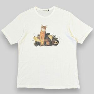 希少！ UNDERCOVER アンダーカバー 猫 スカル グラフィック 半袖Tシャツ 4 白 キャット ドクロ 初期 JONIO ジョニオ 高橋盾 アーカイブ but