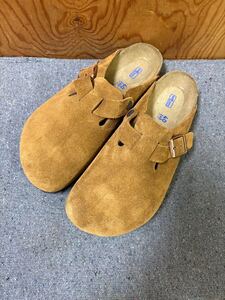 美品　BIRKENSTOCK ビルケンシュトック　BOSTON SFB ボストン　スエード　ソフトフットベッド　40 26cm 