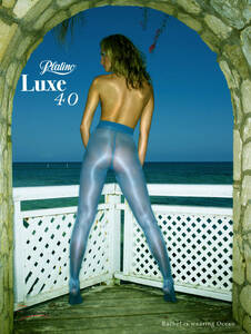 希少　Platino/Luxe 40/pantyhose/パンティーストッキング　カラーOrcean/ブルー　サイズⅢG