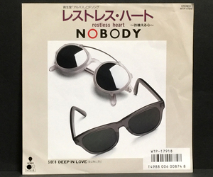 EP(シングル盤)［NOBODY ノーバディ／レストレス・ハート c/w Deep in Love］白ラベル