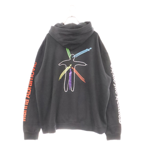 クロムハーツ CH + MARINA ABRAMOVIC Hoodie クロムハート マリナ アブラモビッチ バック ロゴプリント プルオーバー パーカー ブラック