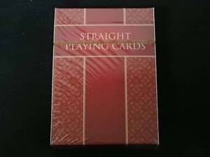 【G512】STRAIGHT PLAYING CARDS　ストレートプレイングカード　赤　未開封　レア　カード　ギミック　デック　トランプ　マジック　手品