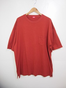 Oオー購入 ORDER オーダー loose pocket tee クルーネック ポケットTシャツ カットソー 赤 レッド系 order-003 サイズXL 119K