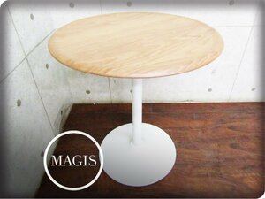 ■展示品■未使用品■MAGIS/マジス■PIPE TABLE φ66■Jasper Morrison/TV1020 white5107/lightbeech7009/テーブル/203,500円/yykn959k