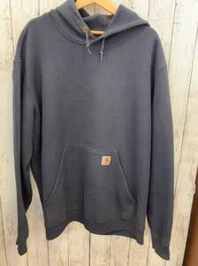 輸入古着 carhartt カーハート パーカー スウェット ORIGINAL FIT 裏起毛 ネイビー コットン ポリエステル XL