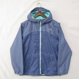 キッズサイズ XL THE NORTH FACE ナイロン マウンテン ジャケット パーカー DRYVENT 青系 ノースフェイス 女の子 古着 ビンテージ 2O2612