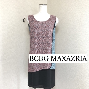 BCBG MAXAZRIA レディース 夏 ワンピース 40代 50代 ノースリーブ M レッド ブルー ブラック