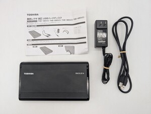 送料込み 東芝 TOSHIBA レグザ REGZA USBハードディスク THD-100V3 ブラック BLACK 黒 HDD 1TB