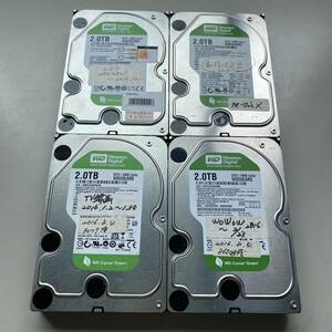 4台セット　HDD ハードディスク 2TB Western Digital WD20EARS z-0606-6