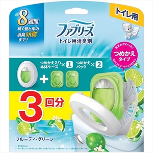 まとめ得 ファブリーズトイレ用消臭剤フルーティ・グリーン本体＋つめかえ２個パック 芳香剤・トイレ用 x [2個] /h