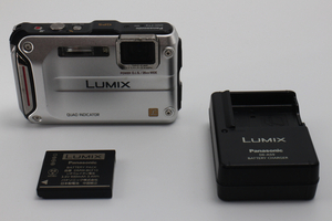 4584- パナソニック Panasonic LUMIX DMC-FT4-S プレシャスシルバー 防水 並品