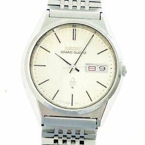 【1円スタート】【訳あり品】SEIKO セイコー 4843-8110 グランドクオーツ SS シルバー文字盤 クオーツ メンズ腕時計 314089