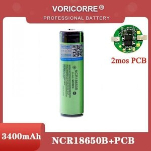 18650　リチウムイオン電池　PCB保護回路付　NCR18650B　3.7V　3400mAh　長さ69mmタイプ　容量保証　1本　 即納 D