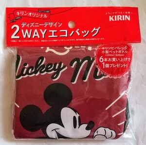 キリン ディズニー2wayエコバッグ①ミッキー★ミッキーマウス トートバッグ KIRIN