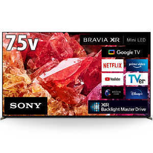 SONY BRAVIA XRJ-75X95K [75吋]　展示品1年保証（即決で5年保証）認知特性プロセッサー「XR」搭載　4K液晶テレビWG