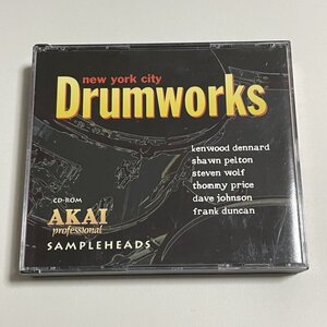 2枚組CD-ROM『New York City Drumworks Akai SAMPLE HEADS 』ドラムループ サンプリング Kenwood Dennard Shawn Pelton Steven Wolf