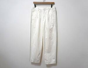 monkey time CHINO SIDE EMBROIDERY EASY PANTS M