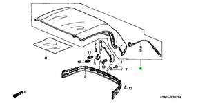 ホンダ 純正 S2000 クロストップ ガラス 幌 CLOTH TOP BLUE HONDA 未使用 Genuine JDM OEM メーカー純正品 ABA-AP1 GH-AP1 LA-AP1 F20C