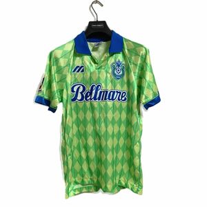 1円スタート 1994-96年 ミズノ製 ベルマーレ平塚 ホーム ユニフォーム 日本製 サイズO ★サッカー 現 湘南ベルマーレ 初期ユニフォーム