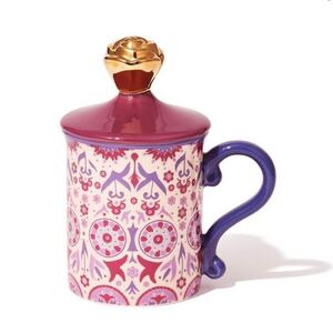 Francfranc ANNA SUI フタ付きマグ レトロフラワー ベージュ マグカップ フランフラン アナスイ