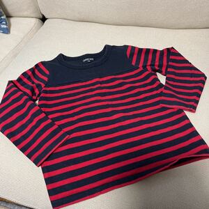 ◆美品◆ ボーダーロンT サイズ120 キッズ ボーダーカットソー CHEROKEE 長袖Tシャツ 子供 ボーダーT