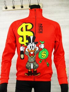 新品未使用　ST.RICH 【RICH MOOD】　セントリッチ　サイクルジャケット　XSサイズ　長袖ジャージ　サイクルジャージ　裏起毛　cicli17　32