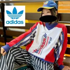 アディダス　adidas トリコカラー　スウェット　トレーナー　80s後期　古着