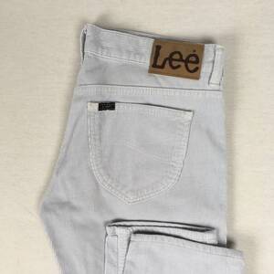 【美品】Lee リー LL0613 コーデュロイ 日本製 テーパード パンツ Mサイズ ブルー系 ジップフライ