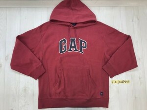 GAP ギャップ メンズ 裏起毛 コットンポリエステル スウェットパーカー S 赤