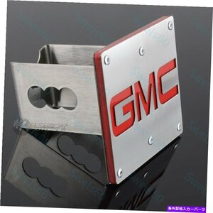 GMC用ロゴブラシをかけたステンレススチールヒッチカバープラグ2インチトレーラー牽引レシーバー用For GMC Logo Brushed StainlessSteel H