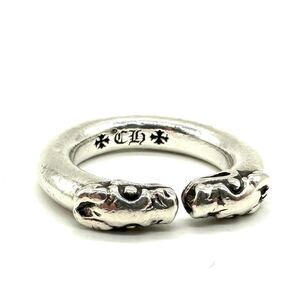 正規品◇Chrome Hearts クロムハーツ DOUBLE DOG RING ダブルドッグリング 17号 シルバー925 メンズ レディース ユニセックス