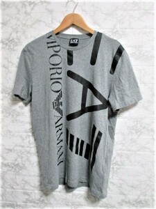 ☆EMPORIO ARMANI エンポリオアルマーニ ビッグロゴ プリント Tシャツ/半袖/メンズ/L