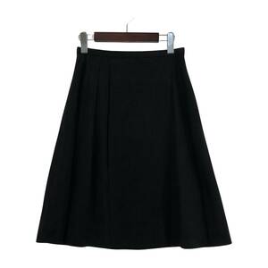 ゆうパケットOK UNTITLED アンタイトル フェイクスエード Aライン スカート size2/ブラック レディース